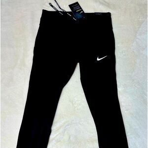 NWT Nike Women’s Power Epic Run Cropped Pants Running Tights Black Size Medium